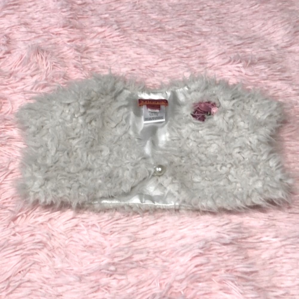 Kate Mack Embellished Shaggy Shrug Size 5 - Picture 5 of 7